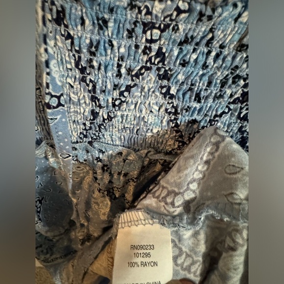 LA Hearts Pac Sun Blue Smocked Waist Fit and Flare Mini Dress - Picture 5 of 6